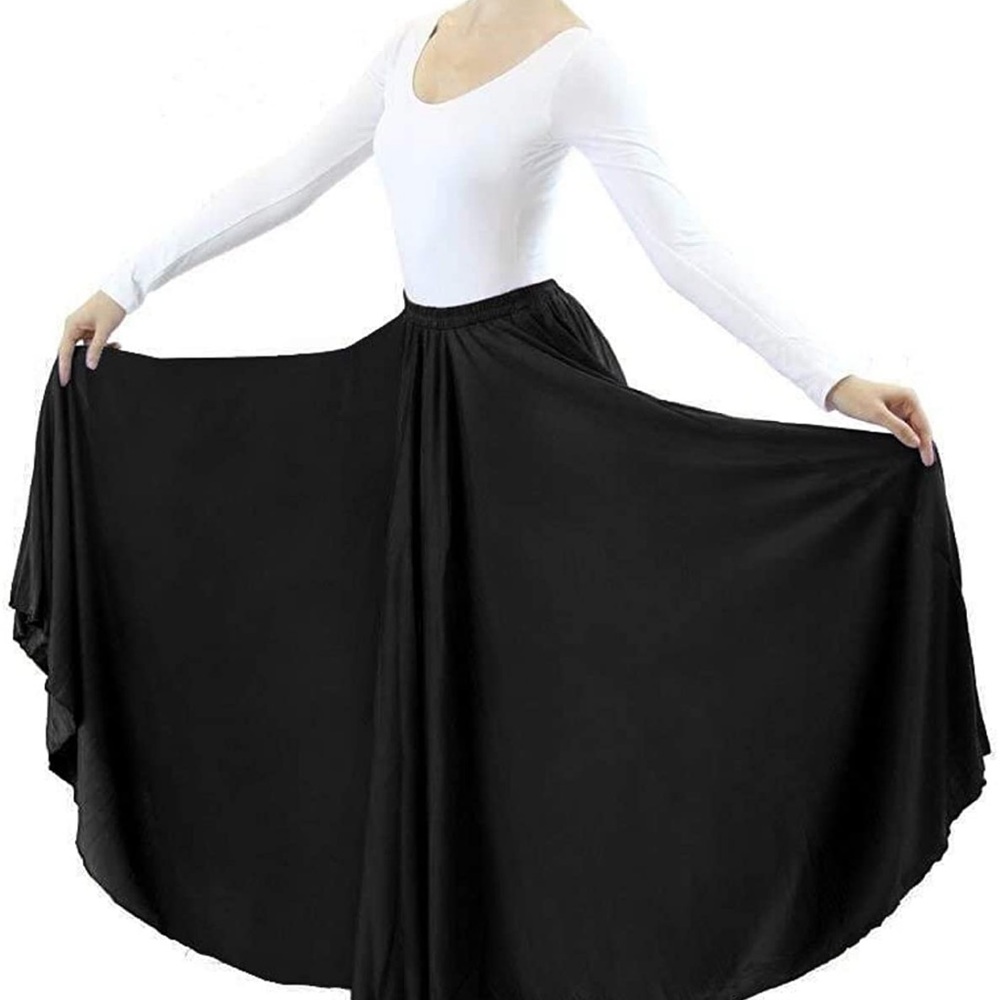 Danzcue Girls Long Full Circle Dance Skirt